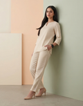 Ecru pinstripe Hibi set