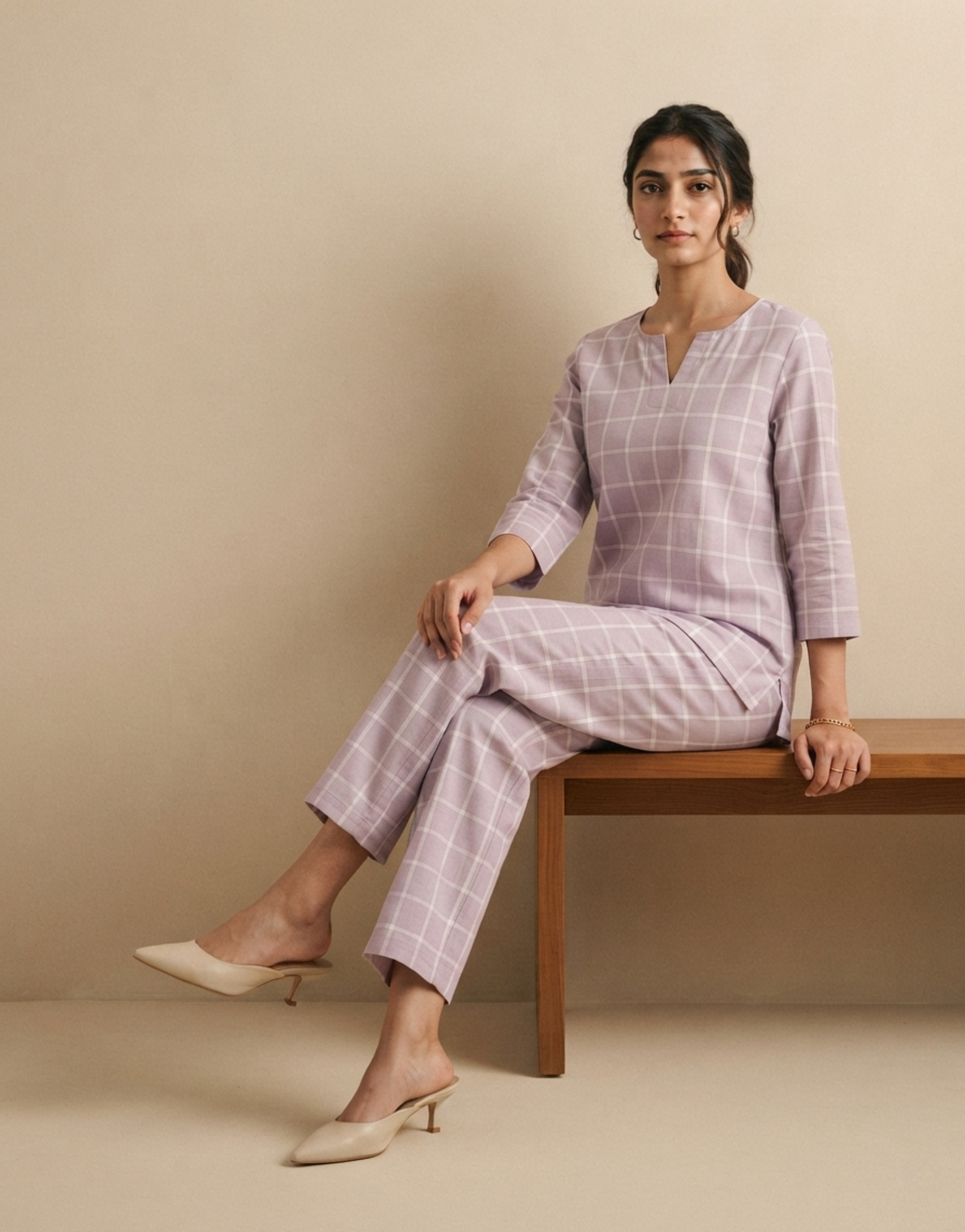 Lilac Windowpane Hibi set