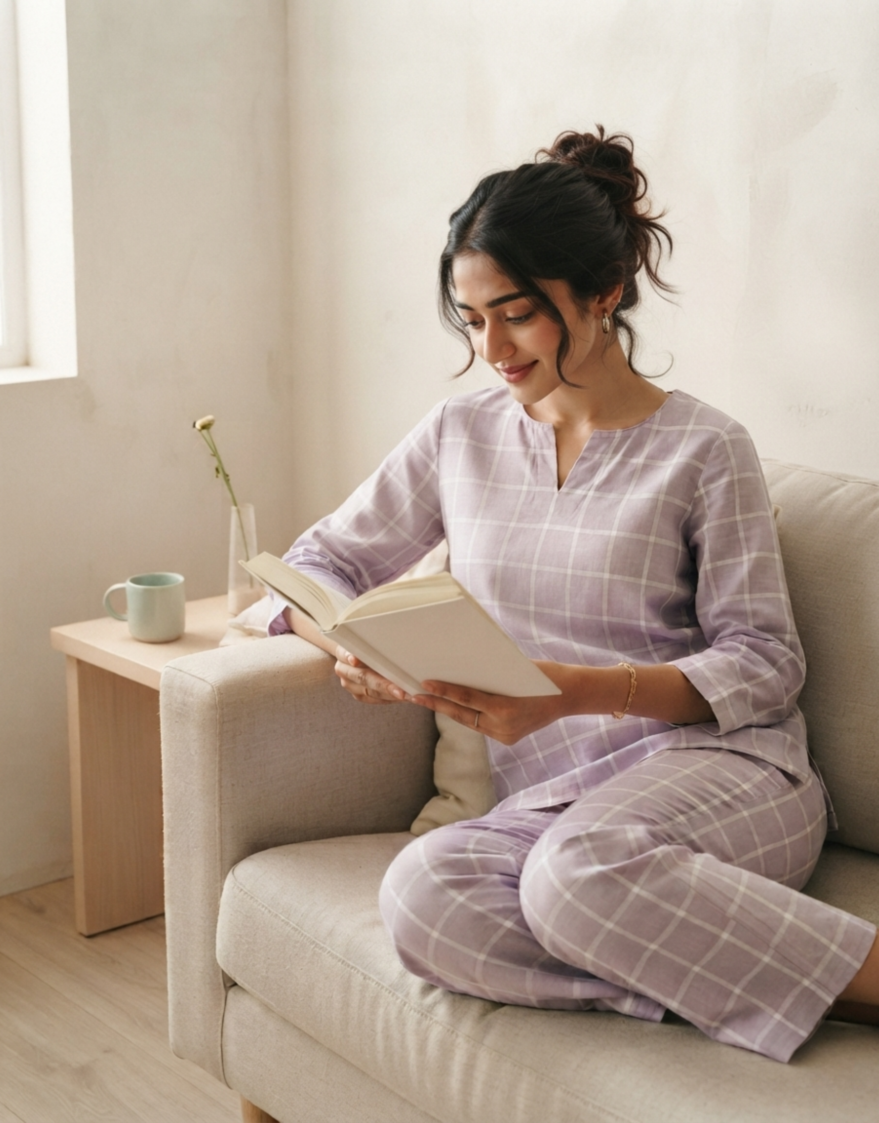 Lilac Windowpane Hibi set