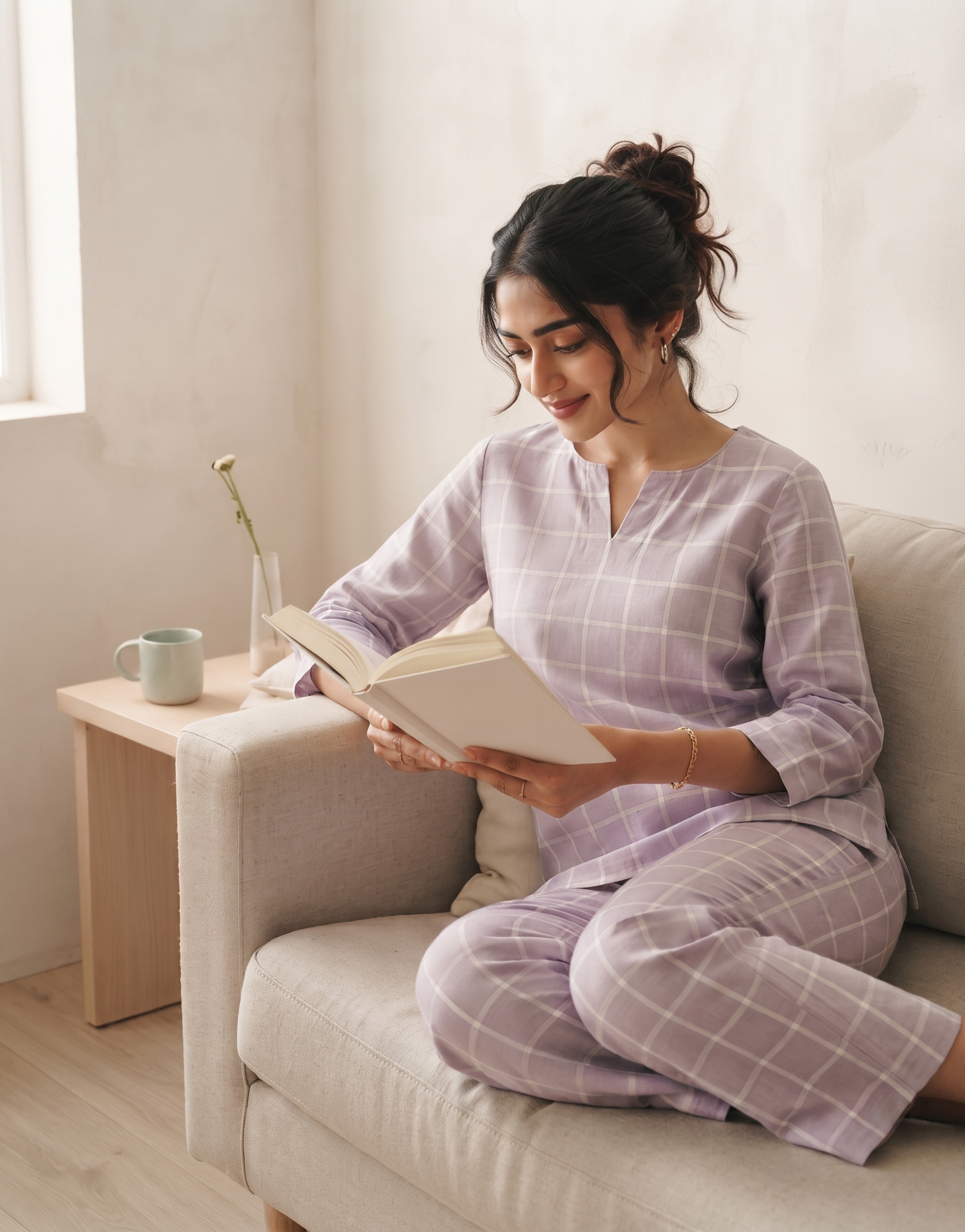Lilac Windowpane Hibi set