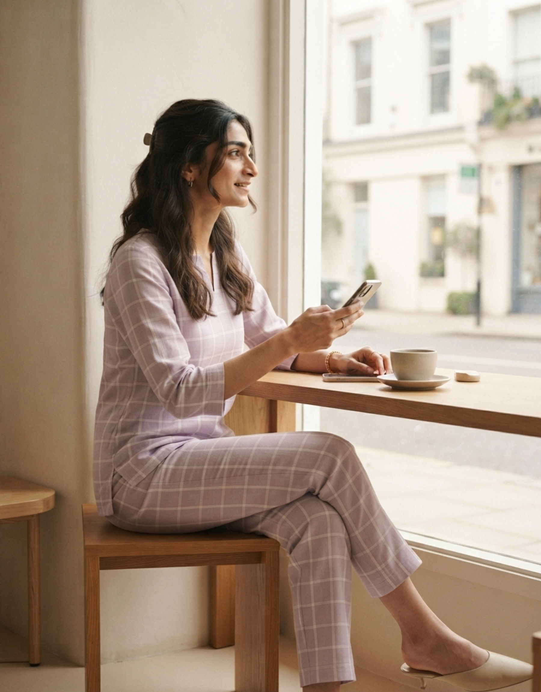 Lilac Windowpane Hibi set