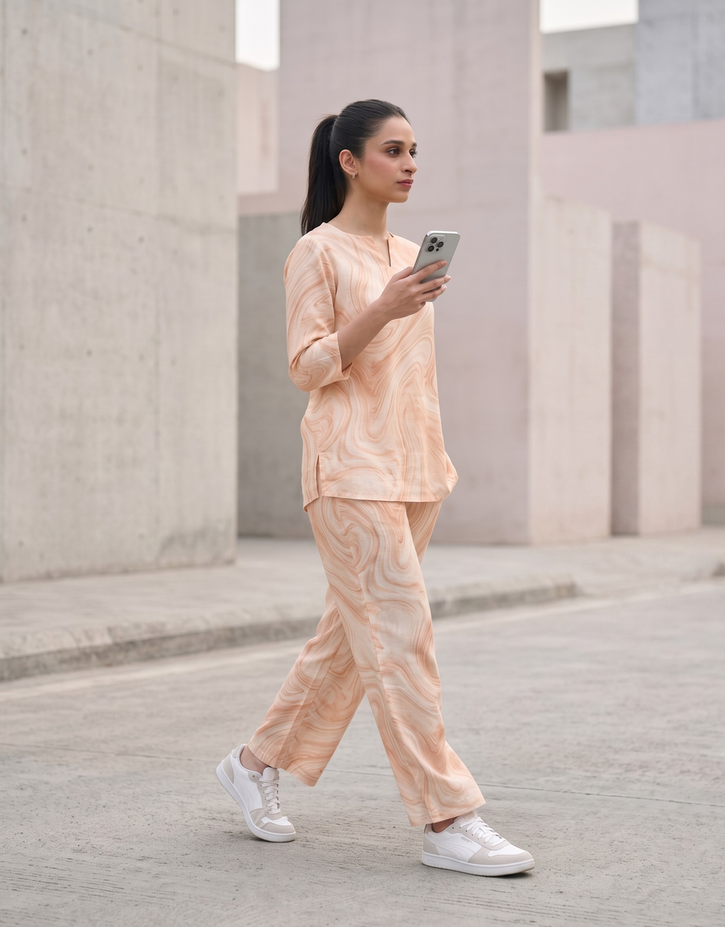 Peach Marble Hibi set